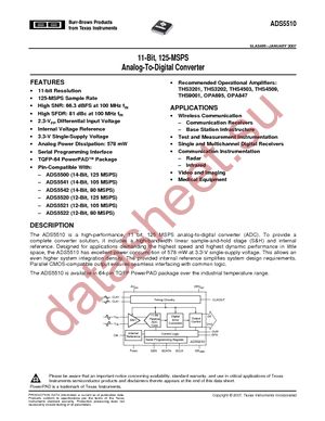 ADS5510IPAPG4 datasheet  